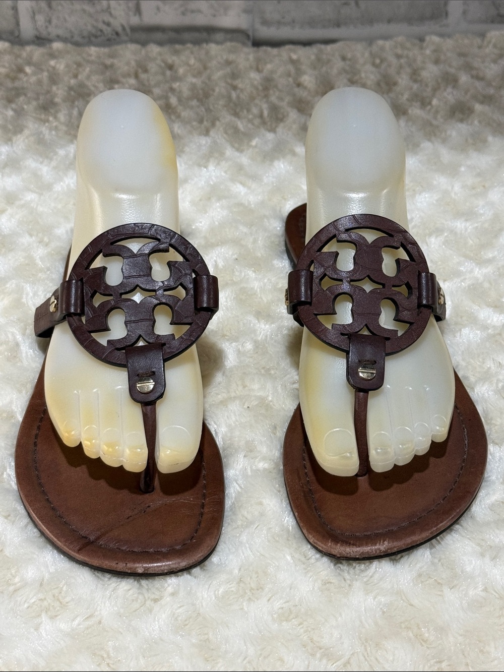 Tory Burch Miller Dark Brown sandals, sz 8 M